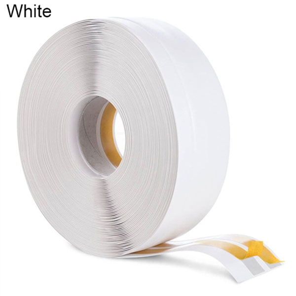 PVC Flexible Skirting Board Self Adhesive 28mm x 22mm Transition Wall Caulk Strip