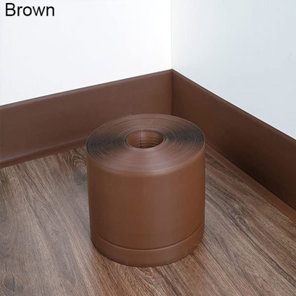 Flexible PVC Skirting Board 1.5mm Thick For Walls & Floors 10m Roll