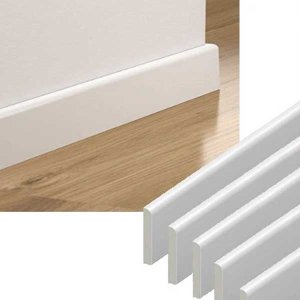 45mm UPVC Skirting Board Architrave Trim Flat Design 