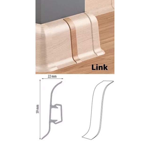 Cable Cover Flexible Edges & PVC Light Oak Skirting Board with Accessories 