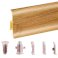 Cable Cover Flexible Edges & PVC Light Oak Skirting Board with Accessories 