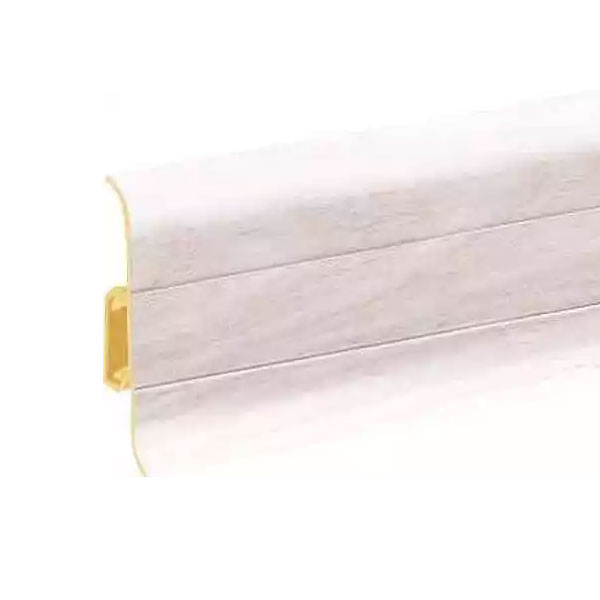 PVC Skirting Board Trim Caucasian Ash & Cable Cover Flexible Edges Accessories 