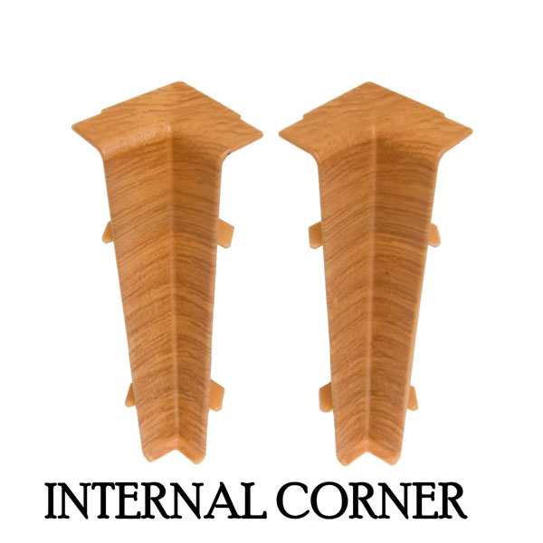 PVC Skirting Board Trim Oak Cantabrian & Cable Cover Flexible Edges Accessories