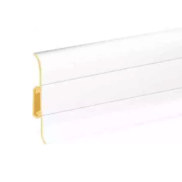 PVC Skirting Board White & Cable Cover Flexible Edges Accessories 