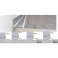 Self-Adhesive Brushed Aluminium Skirting Board - 0.93m Long