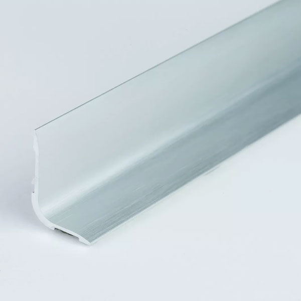 Self-Adhesive Brushed Aluminium Skirting Board - 0.93m Long