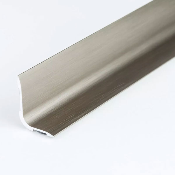 Self-Adhesive Brushed Aluminium Skirting Board - 0.93m Long